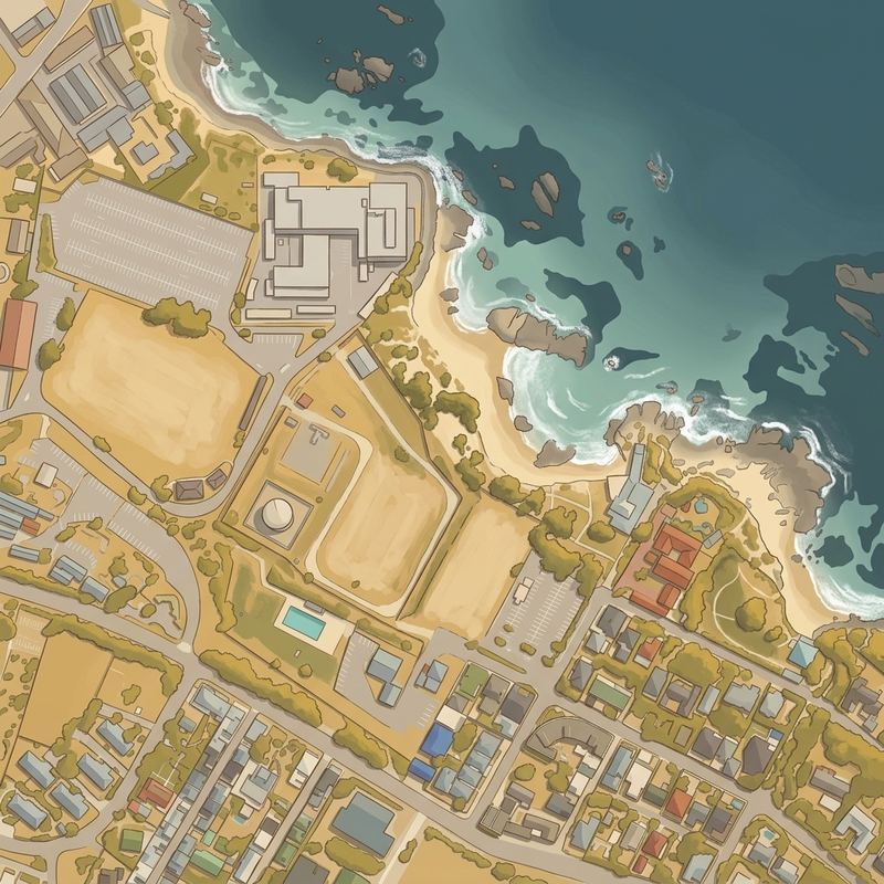 Aerial map of Seaforth Beach
