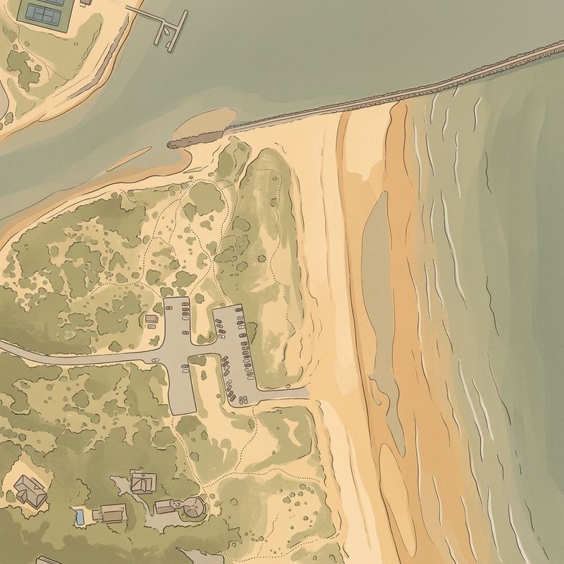 Aerial map of Sesuit Beach
