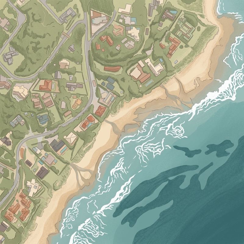 Aerial map of Sheffield Beach