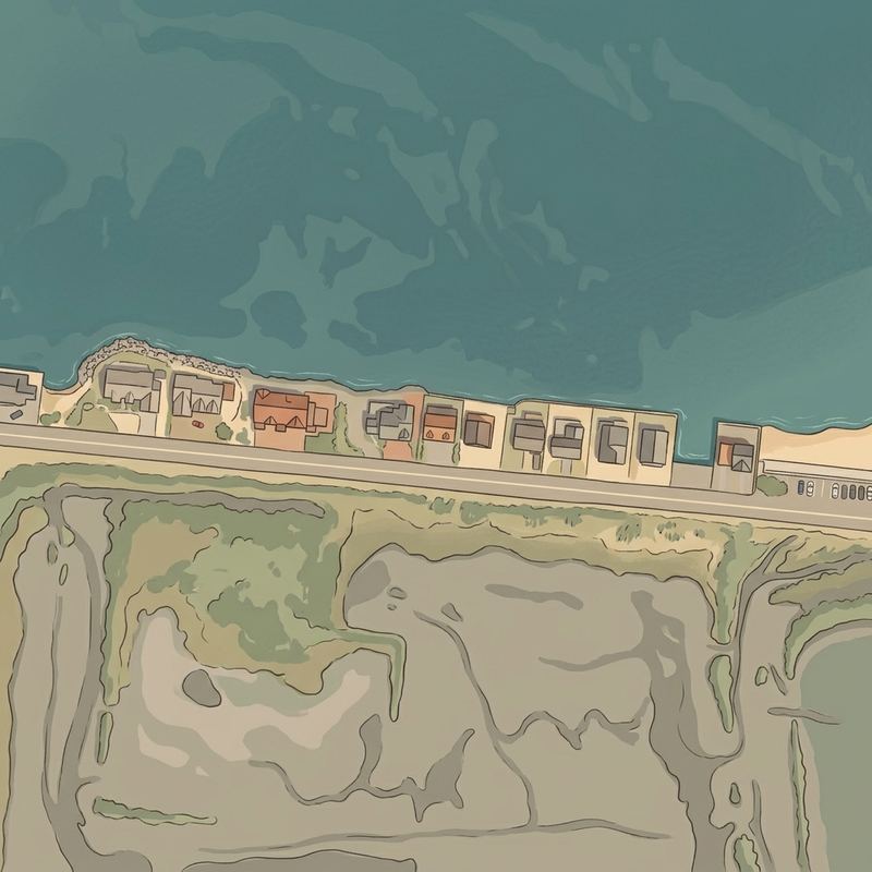 Aerial map of Shore Beach