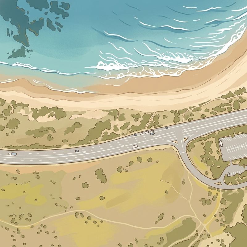 Aerial map of South Beach