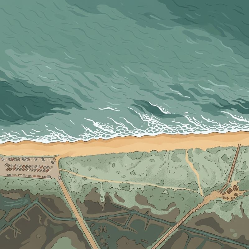 Aerial map of South Cape Beach