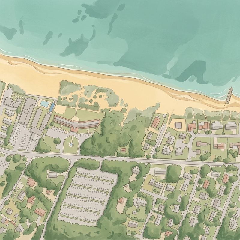Aerial map of South Middle Beach