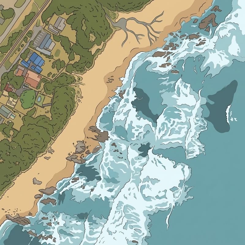 Aerial map of South Port Anerley Beach