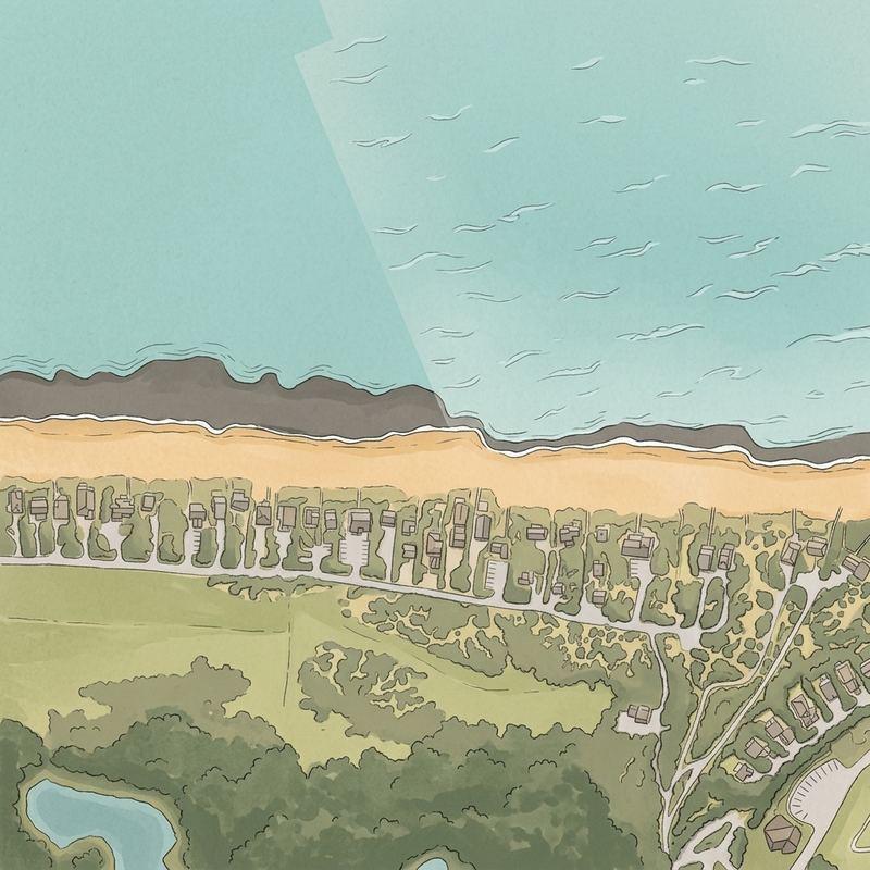 Aerial map of Springhill Beach