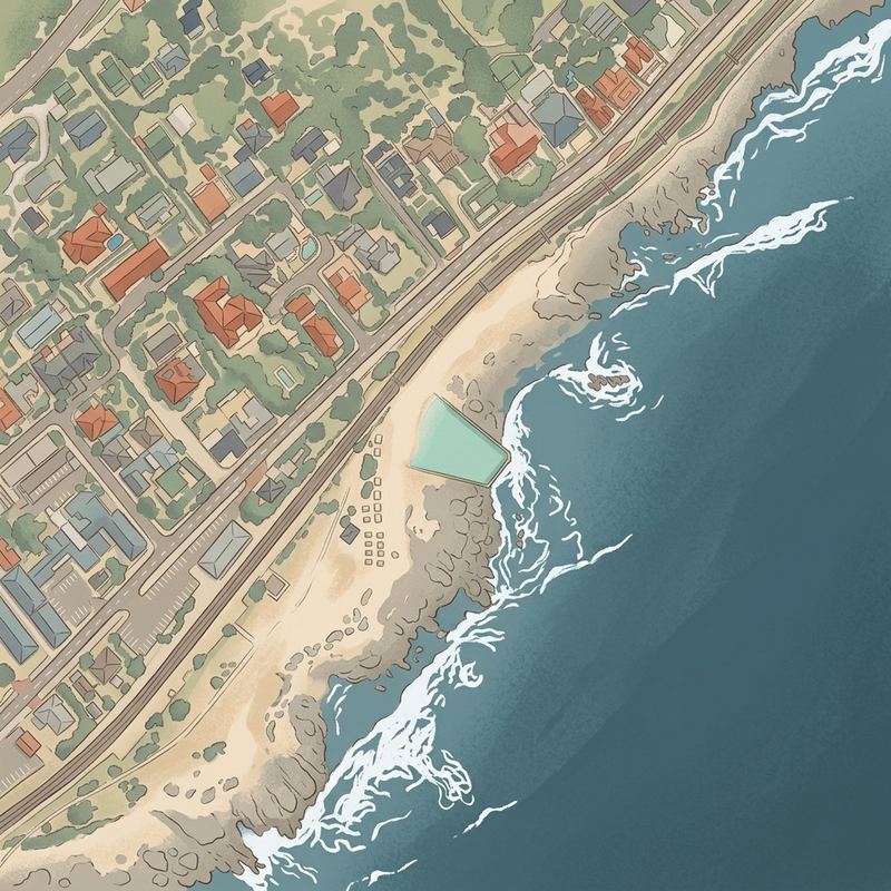 Aerial map of St James Beach