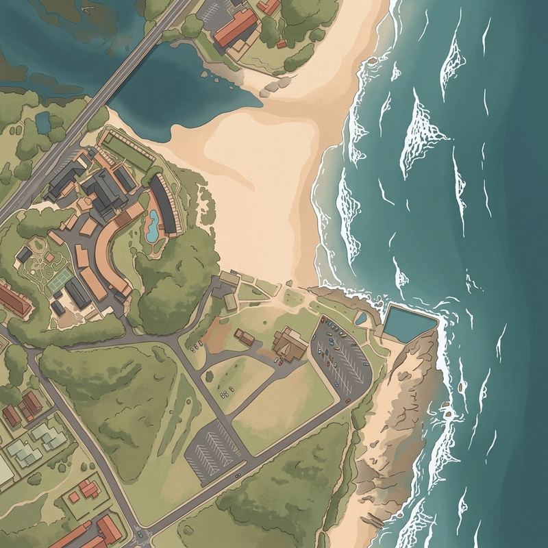 Aerial map of St Michael's Beach