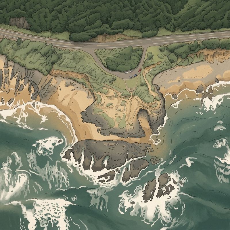 Aerial map of Strawberry Hill Wayside