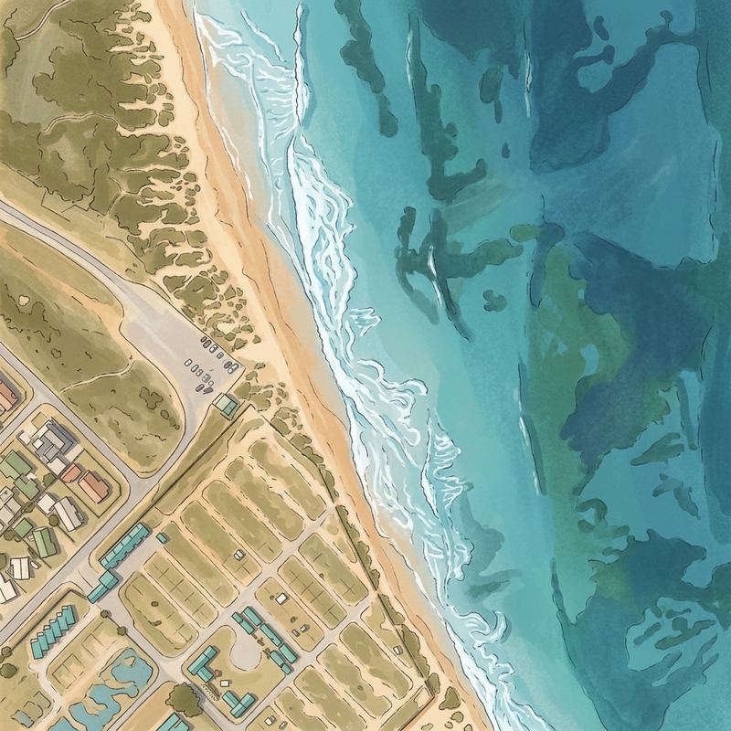 Aerial map of Struisbaai Main Beach