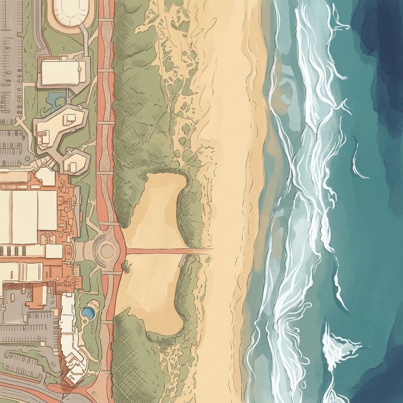 Aerial map of Suncoast Beach