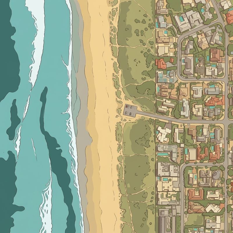 Aerial map of Sunset Beach