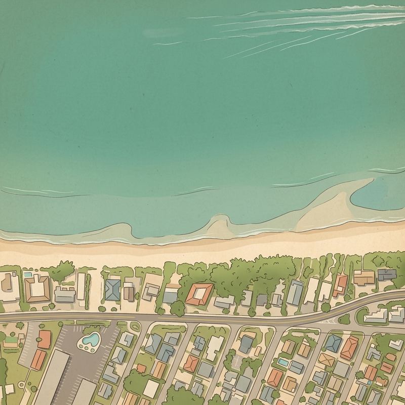 Aerial map of Sunset Beach Place