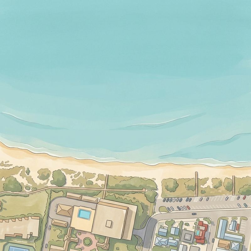 Aerial map of Sunset Beach