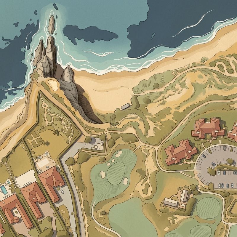 Aerial map of Terranea Beach