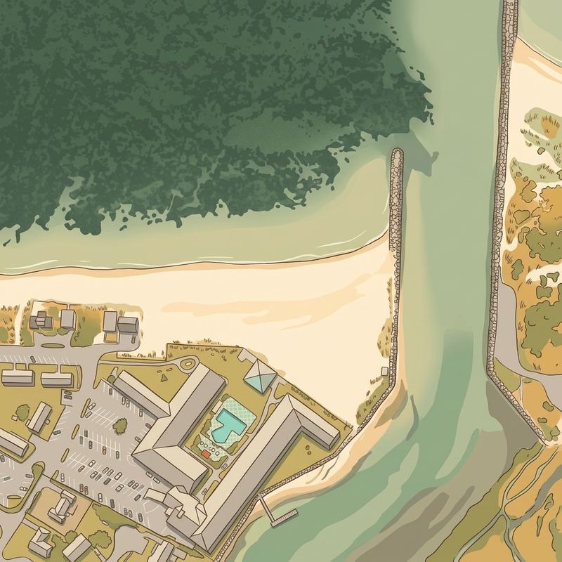 Aerial map of Thatcher Park Beach
