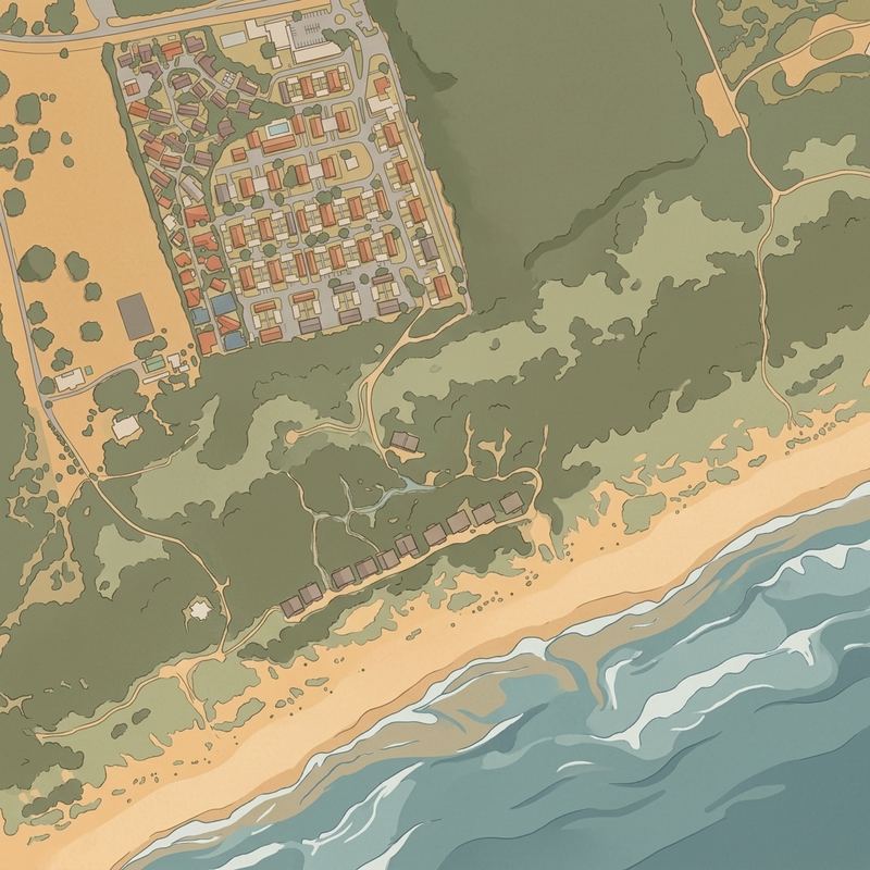 Aerial map of The Dunes