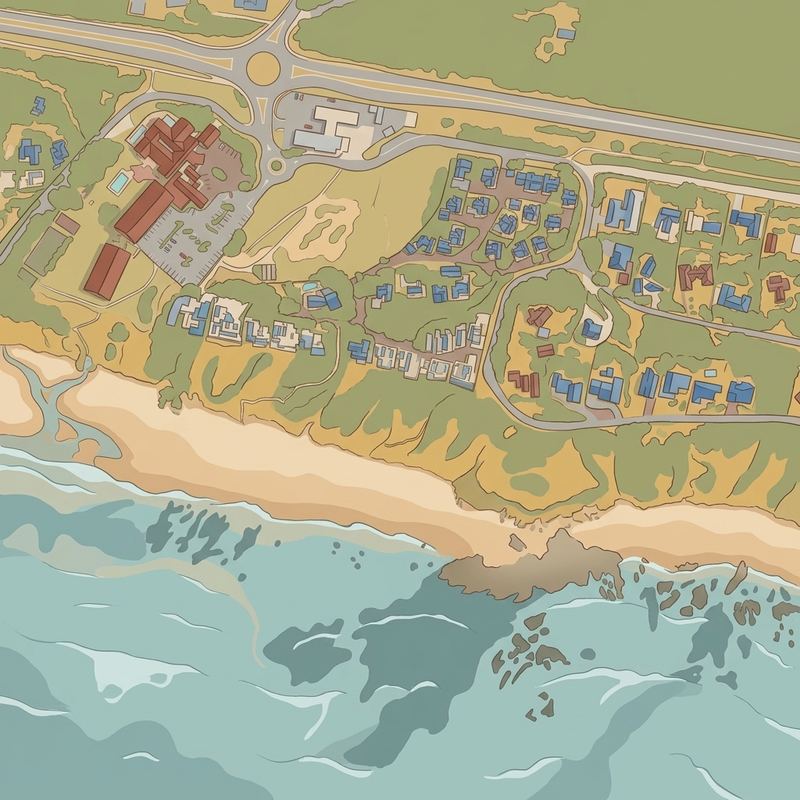 Aerial map of The Waves