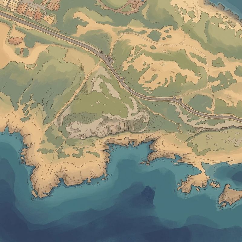 Aerial map of The Wreck Beach View Point