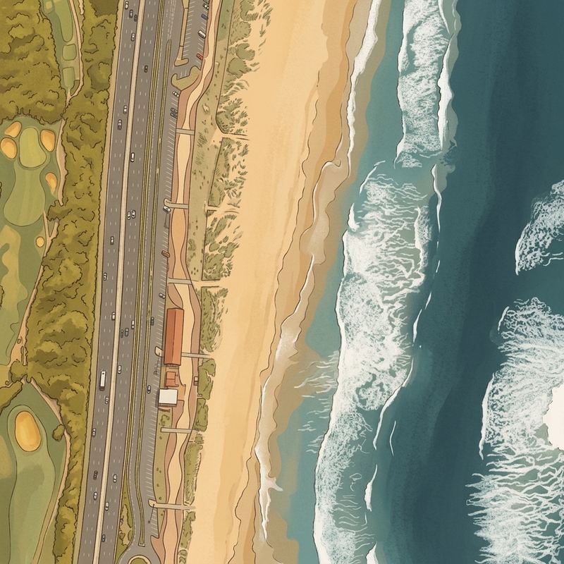 Aerial map of Thekwini Beach