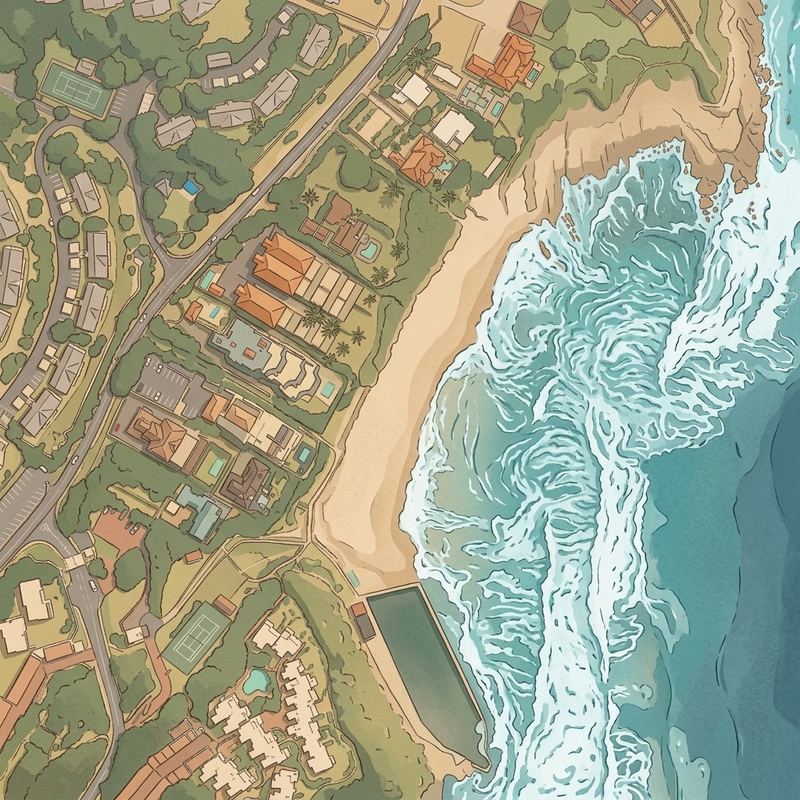 Aerial map of Thompsons Beach