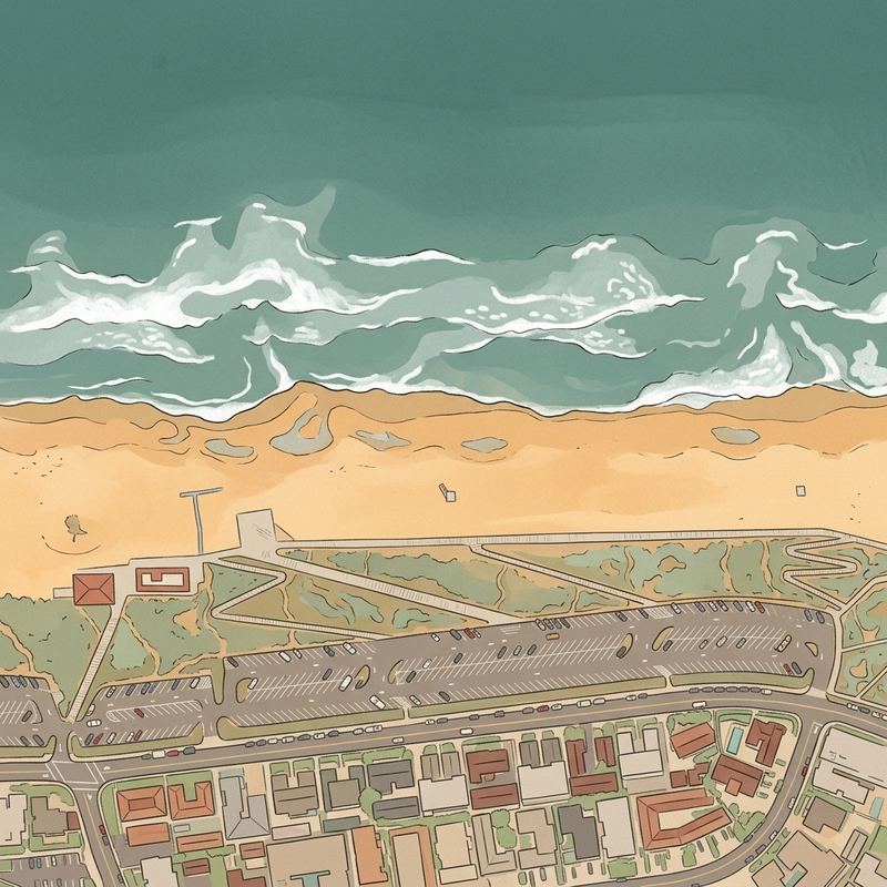 Aerial map of Torrance County Beach