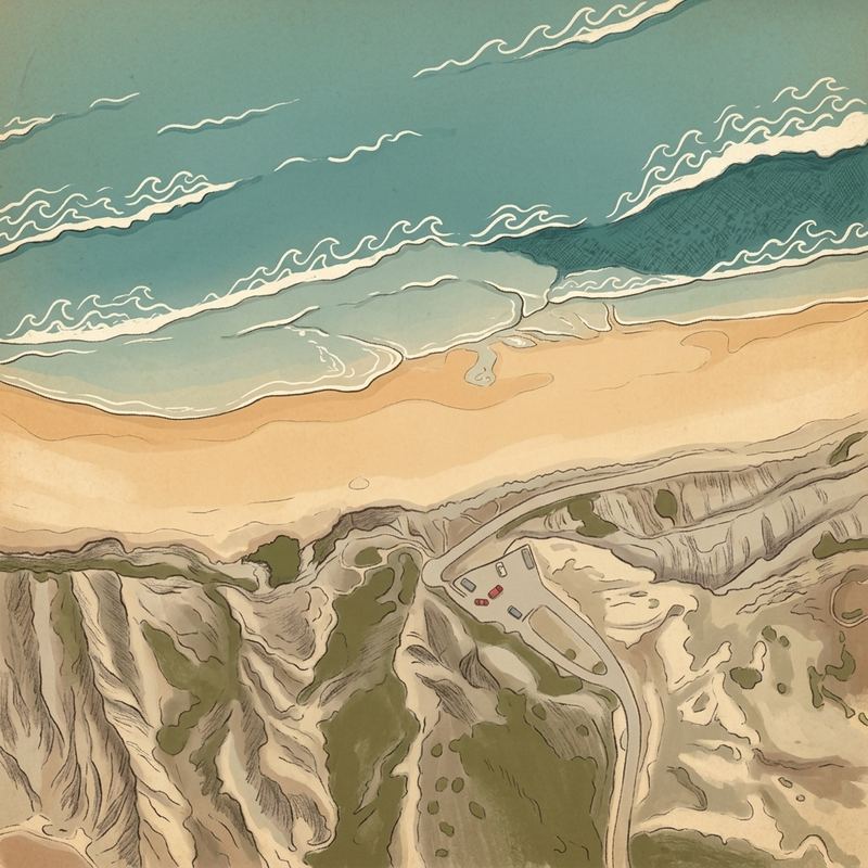 Aerial map of Torrey Pines City Beach