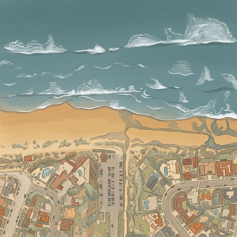 Aerial map of Tourmaline Beach