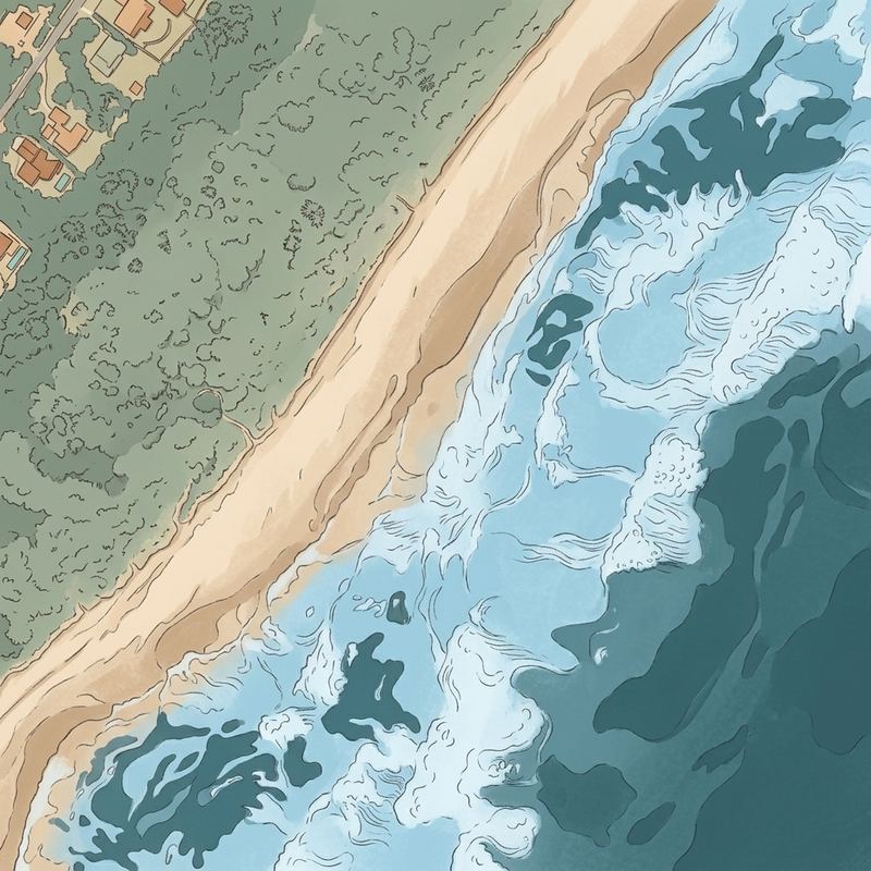 Aerial map of Trafalgar Beach