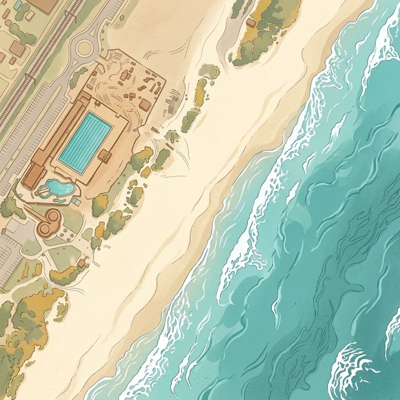 Aerial map of Umgababa Beach