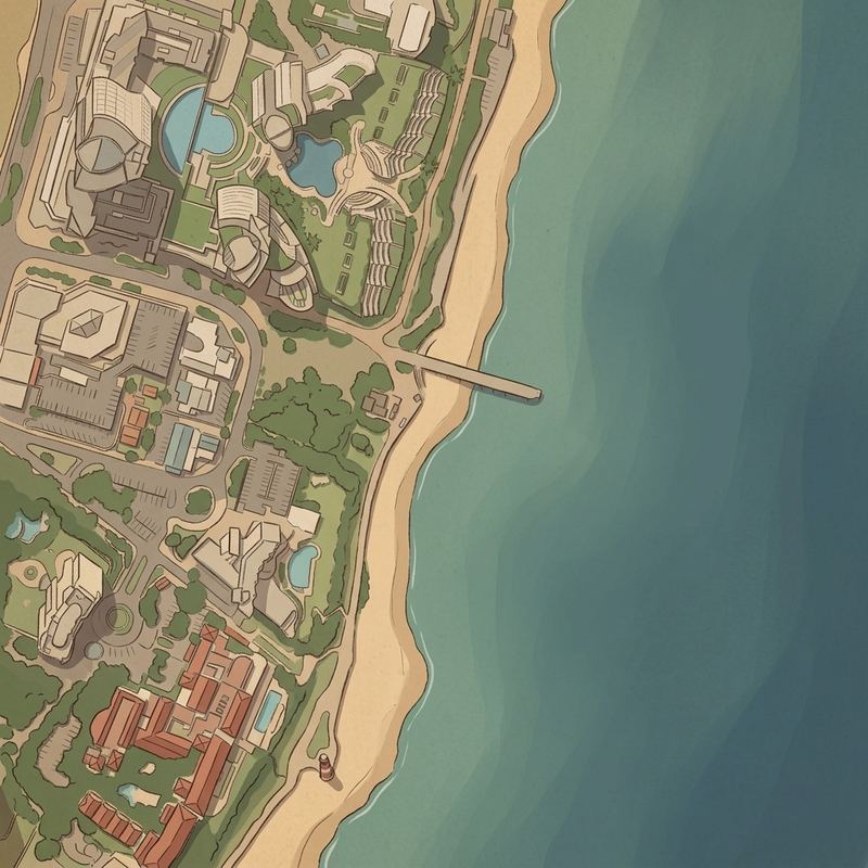 Aerial map of Umhlanga Beach