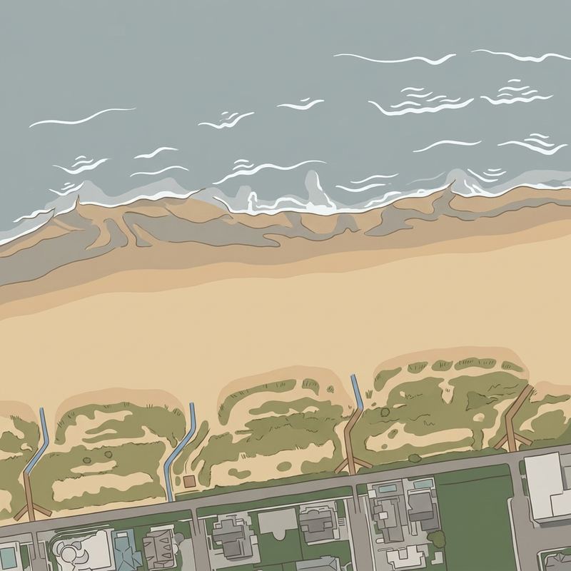 Aerial map of Ventnor City Beach