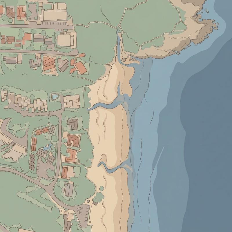 Aerial map of Wedge Beach