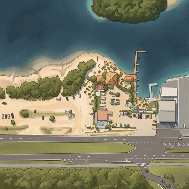 Aerial map of West Kayak Launch