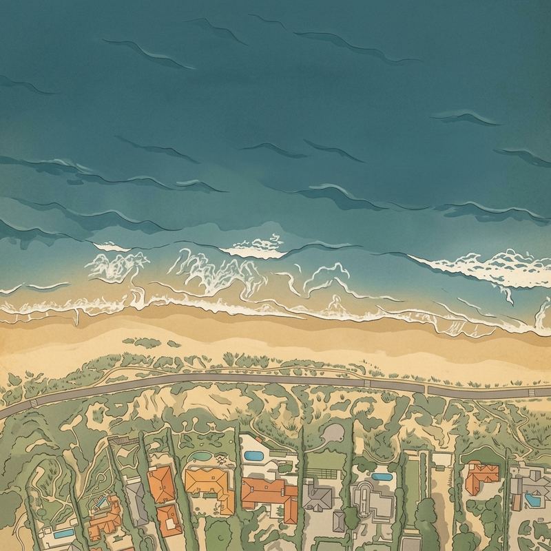 Aerial map of Westward Beach