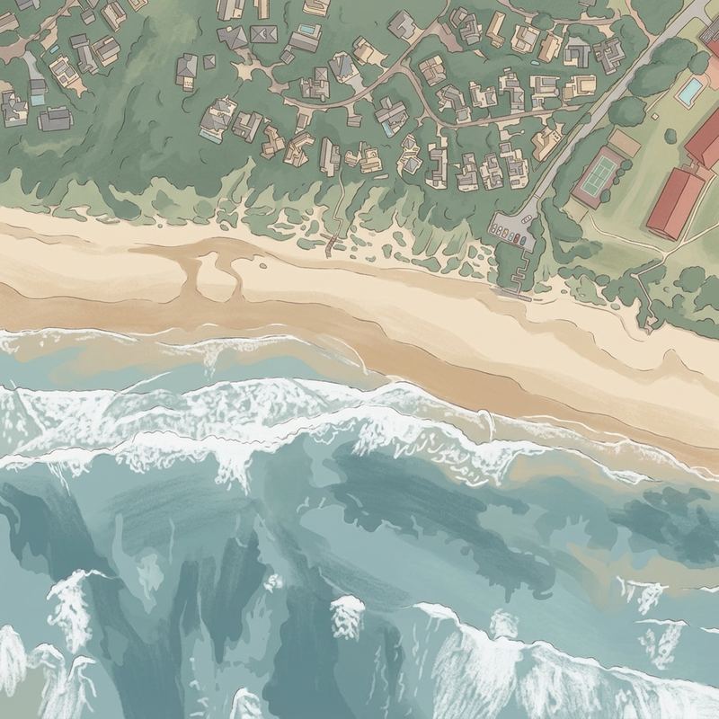 Aerial map of Wilderness Beach