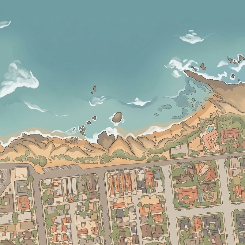 Aerial map of Windansea Beach
