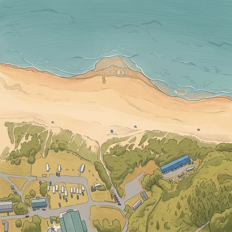 Aerial map of Winema Road Beach