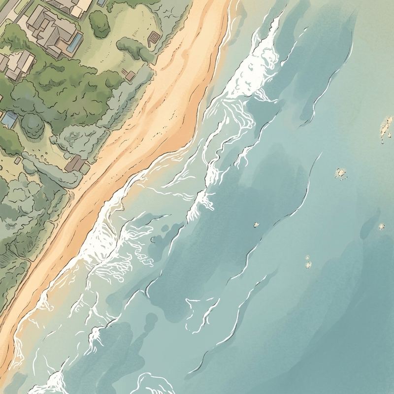 Aerial map of Zinkwazi Beach